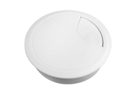 Schneider Electric Unica Kabelgjennomføring lukket, 80 mm Hvit, Installasjonsmaterial