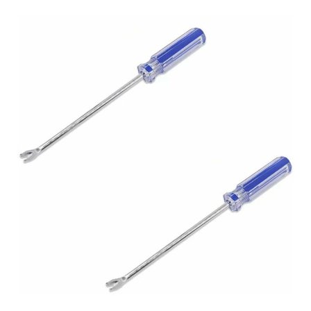 Sininen muovikahvainen naulastaplari, niitti, tappi, nostin, vetäjä, kynsi, poistaja, ruuvimeisseli, matto, autotalli, puusepän, ovi, käsikäyttöinen 