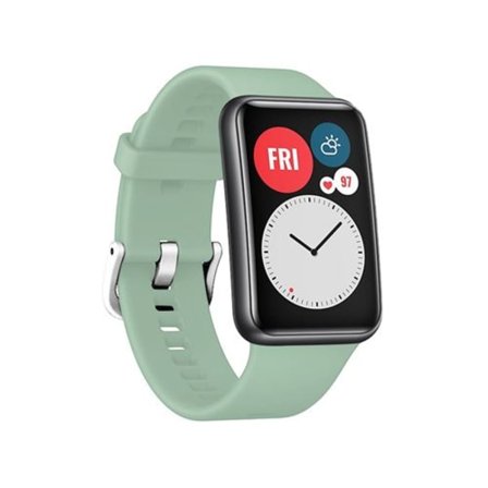 Enkelt silikonarmband kompatibelt med Huawei Watch Fit - Ljusgrön