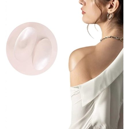 2 par store skulderpuder til dametøj Genanvendelige bløde silikone skulderpuder Anti-slip skulderpuder til dametøj kjole (Fww)