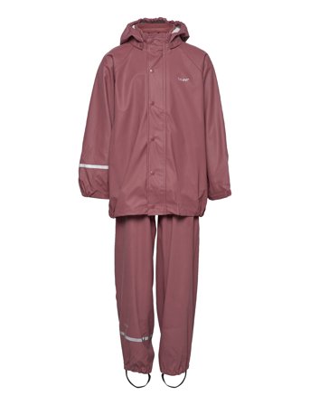 CeLaVi Basic Rainwear Set -Solid Pu - Brown - 98-104