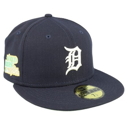 New Era - Azul fitted Gorra - Detroit Tigers 59FIFTY Citruspop Navy/Lime Fitted @ Hatstore