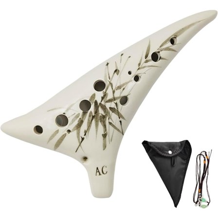 Legend of Ocarina Instrument, 12 Håls Alto C Ocarinas med Noter, Snodd och Skyddsväska för Nybörjare & Professionella Framträdanden
