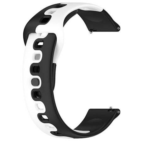 Watch hihna Älykäs watch ranneke 22MMBLACK WHITE MUSTAVALKOINEN