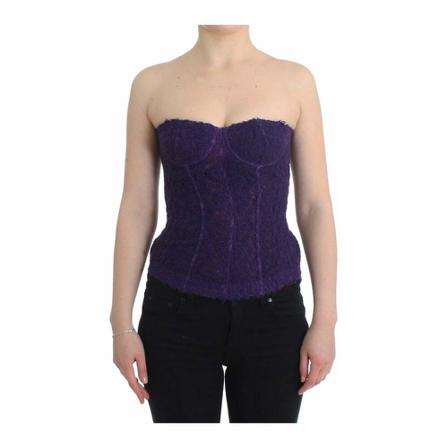 Ermanno Scervino, Sleeveless Tops Fioletowy, Kobieta, Rozmiar: S