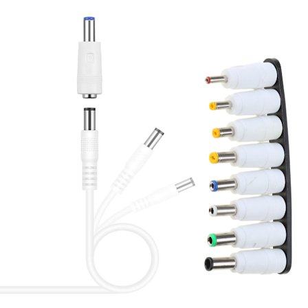 Universal USB til DC5V opladerkabel sæt med 8 udskiftelige stik til elektroniske husholdningsapparater