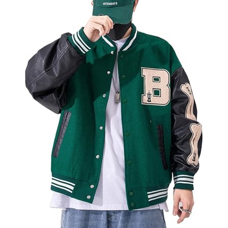 Varsity College -takki Baseball-takki Vintage-ulkovaatteet taskuilla Unisex-takki Patchwork-päällinen