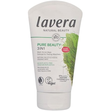 Lavera 3-in-1 Wash-Scrub-Mask 125 ml, Skincare, Masker, Skrubbemasker