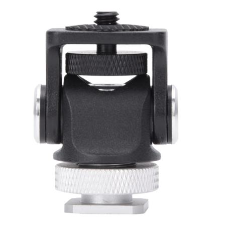 Hot Shoe-brakett med 1/4" skrue og feste for miniskjerm, blits og mikrofon
