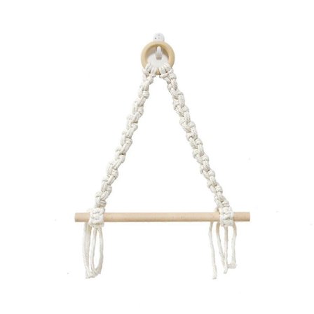 Handgjord toalettpappershanddukshänge av vävd bomullsrep
