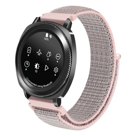 Samsung Galaxy Watch (46mm) nylonarmband med kardborrestängning - Rosa