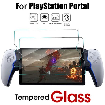 Skærmbeskyttelsesfilm af hærdet glas, anti-splint og anti-anker til Sony Ps5/Playstation 5/Playstation Portal Remote Player 2 stk