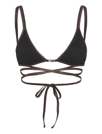 Contrast Triangle Swim Top Designers Bikinis Bikini Tops Triangle Bikinitops Black Filippa K