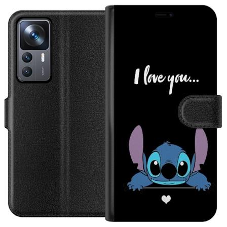 Xiaomi 12T Pro Tegnebogsetui Stitch Jeg Elsker Dig