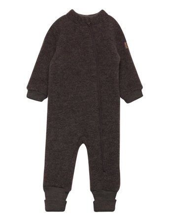 Wool Suit W Rib Brown Mikk-line