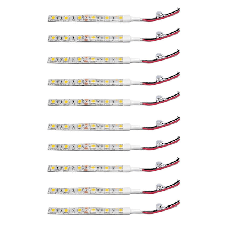 10 stk 10cm Vanntette Blå 5050 LED Strip Lys DC 12v Caravan Båt Bil