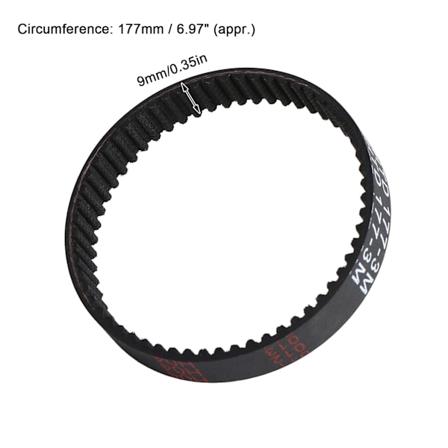 9 mm kuggrem i gummi för Black Decker KW715 KW713 BD713 177