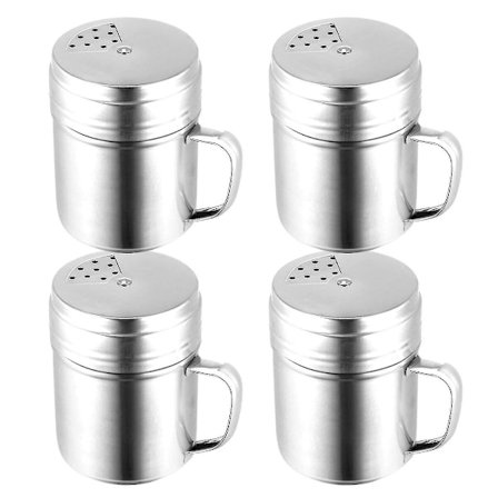 4 st Rostfria Kryddburkar Set Roterbara Kryddburkar (m, Silver)