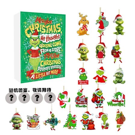 NY-Green Monster Grön 2022 Adventskalender Ornament[D] GL004