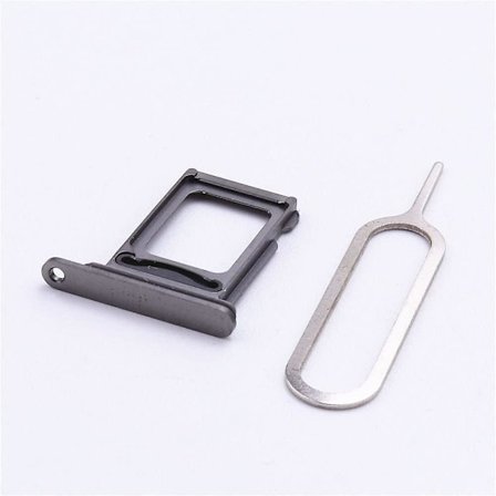 Dual SIM-kortsfack Kompatibel med iPhone 12 Pro 6.1 tum / 12 Pro Max 6.7 tum Svart med 2 borttagningsverktyg (Dual Version, Svart)