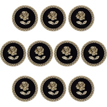 10 Store Gyldne Knapper Sømning Til Blazer Metal Sømning Fin, Sorte Knapovertræk Sømning Manchetter Dameskjorte Smoking