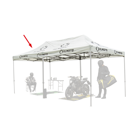 Tela Tetto XLMOTO 6x3 m per Gazebo Easy-Up Grigio (Solo Tetto)