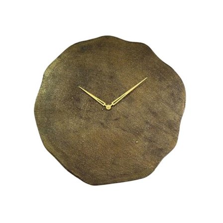 Vægur, 47x47 cm, Aluminium, Antik Messing