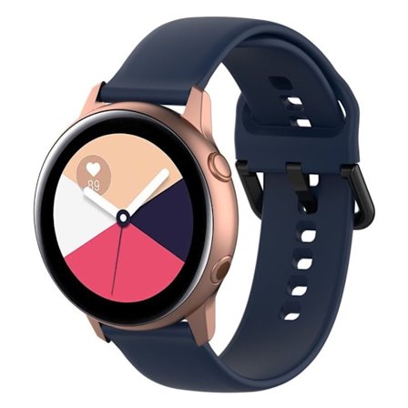 Samsung Galaxy Watch Active klockarmband i silikon - Mörkblå