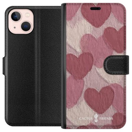 Kompatibelt Plånboksfodral till Apple Apple iPhone 13 mini Cactus and Friends - Blush Paper Hearts
