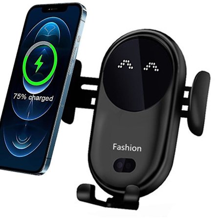 Wireless Car Charger,qi Fast Charging Auto-clamping Car Phone Holder, Air Vent Windshield Dashboard Car Phone Mount,for Iphone Compatible Wi