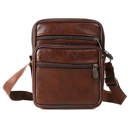 Exklusiv Läder Messenger Bag - Elegant Design med Vintage Känsla