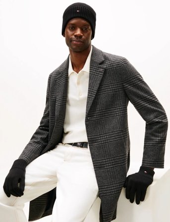 Tommy Hilfiger Th Flag Beanie & Glove Gp - Black - ONE SIZE