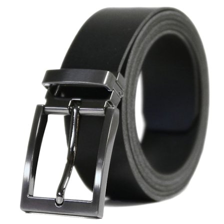 Svart läderbälte XXL Svart 130 CM (Midjemått)