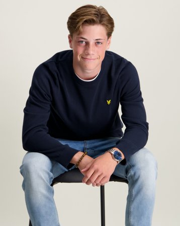 Lyle & Scott Cotton Crew Neck Jumper Sininen Villapuserot Pojat - Kids Brand Store