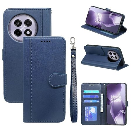 Kompatibel med OnePlus 13R 5G Wallet Case Magnetisk Lukning Læder Telefon Cover med Rem - Rød-xindaren
