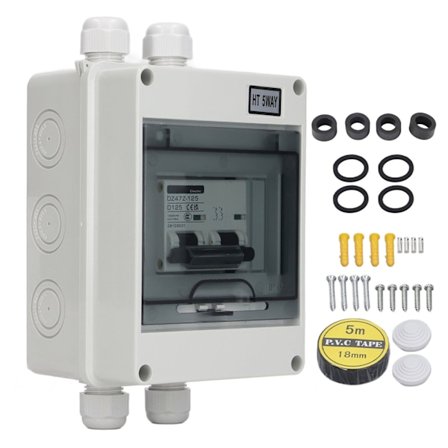 DC Miniature Circuit Breaker 2P 125A IP65 Vandtæt Solpanelkontakt 1000V