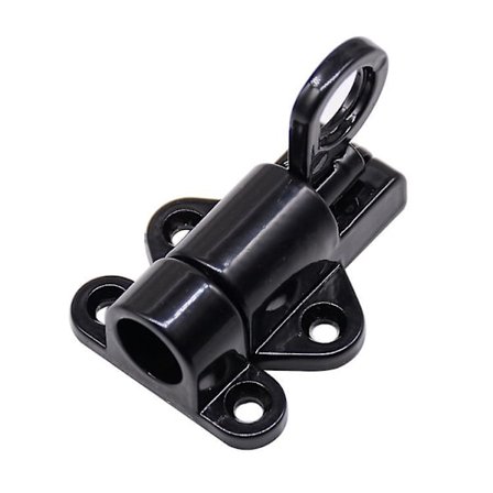 Metal Dør Loft Dør Vindue Port Sikkerhed Træk Ring Dør Bolt Sikkerhedslås Hængsel Skydelås (2stk, Sort+hvid)