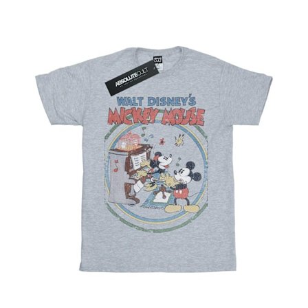 Disney Girls Mickey Mouse Piano Bomull T-shirt 7-8 år Sport
