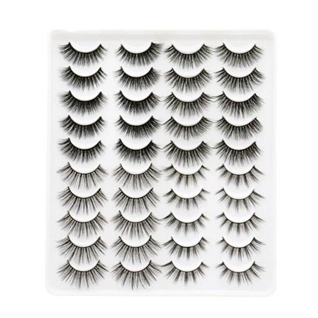 20 Paria Luonnollisia Muhkeita 3D Ristiinkuituisia Tekoripsiä Juhliin Töihin Ostoksille