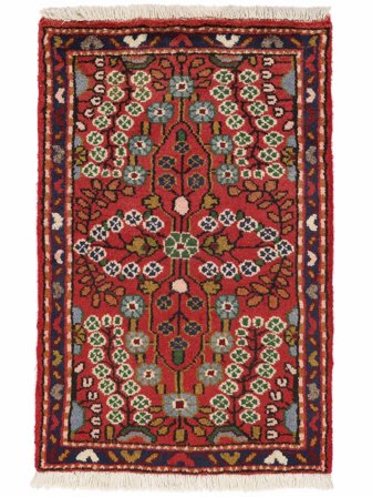 Lillian Vloerkleed Handgeknoopt 60X90 Donkerrood/Zwart Perzië/Iran