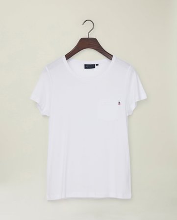 Lexington T-shirt i jersey, vit