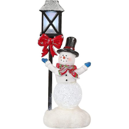 Joulupukki-koriste Resin Santa -veistos Valoisa pöytäkoriste Santa-malli yölampulla Taidekoriste joulujuhliin (valkoinen)