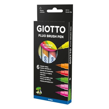 Giotto Turbo Soft Penselpenna Fluo 6-set (5 år+)