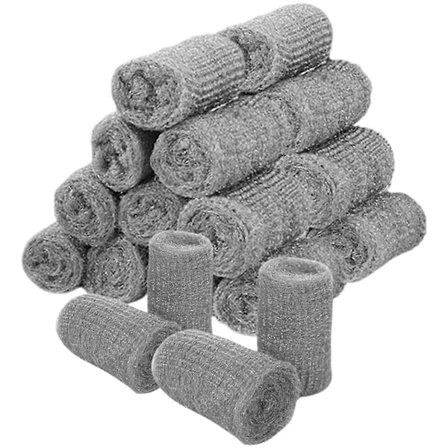 60 stk. ståluldspuder, mellemrumsspærrere, ovnsskrubbere, ståluldsrensningspuder