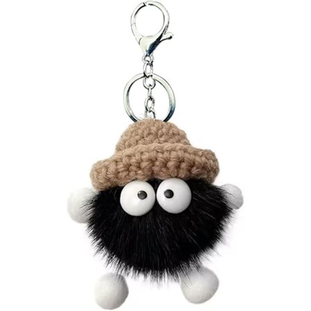 Nøkkelring med søt myk plysj, personlig nøkkelring, bilnøkkelring, ryggsekkdekorasjon, veskedekorasjon.