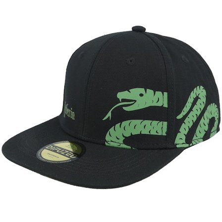 Difuzed - Zwart snapback Cap - Harry Potter Slytherin Black Snapback @ Hatstore