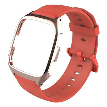 MIJOBS Fitbit Versa honeycomb klockarmband i metall - Röd
