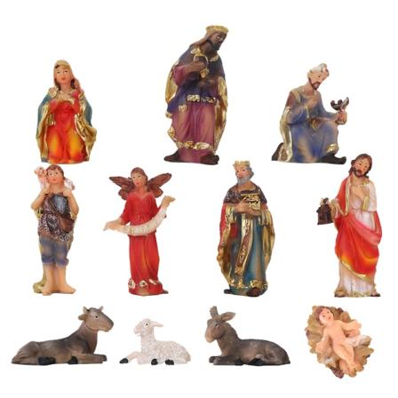 11 st julkrubba set Christmas Baby Jesus religiösa krubba statyer