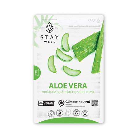 STAY WELL Mask Vegan Sheet - ALOE 20g - Maschera Anti-età viso