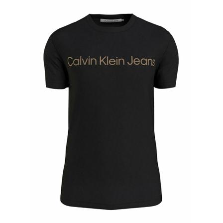 Calvin Klein Short Sleeve Shirts , Zwart , Heren , Maat: L